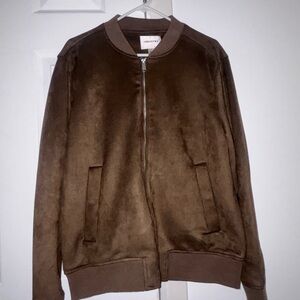 Brown Zip-Up Sweater